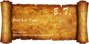 Barta Tas névjegykártya